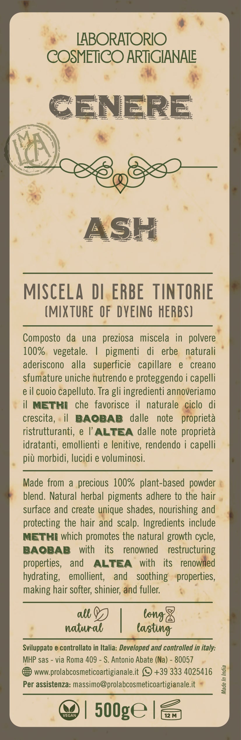 Miscela Cenere 500 gr