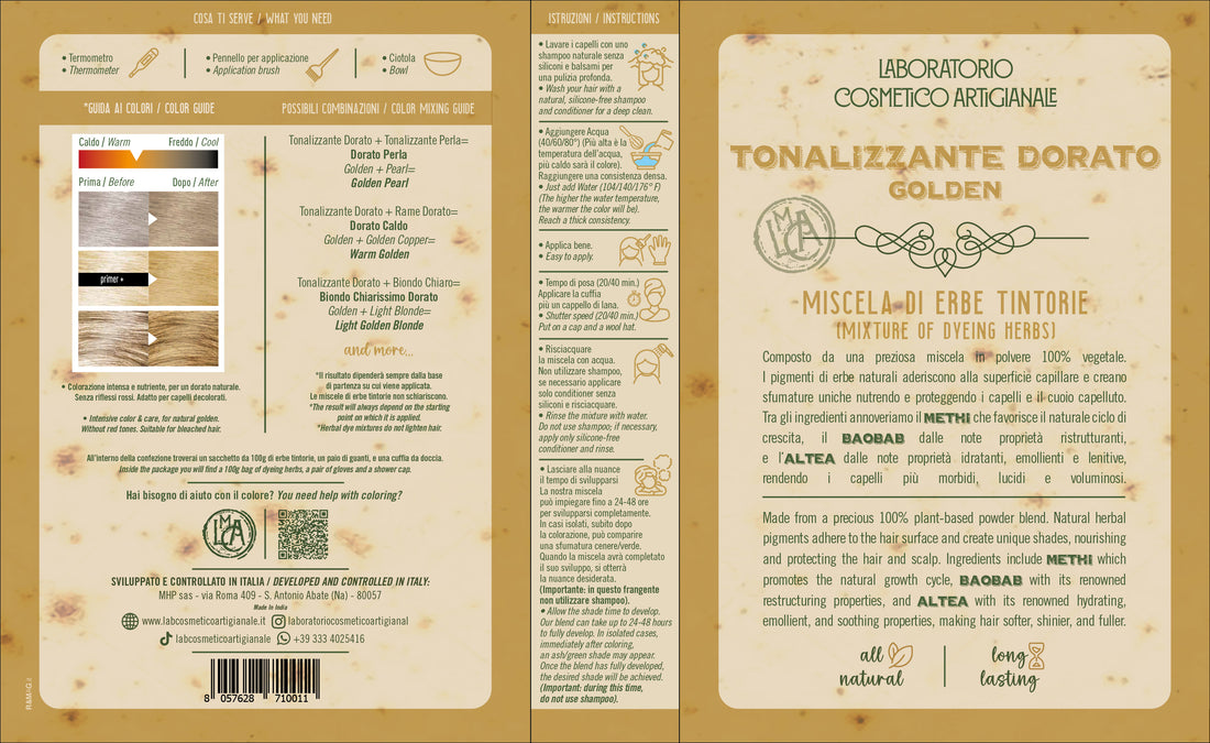 Miscela di Erbe Tintorie - Biondo Chiarissimo Tonalizzante Dorato