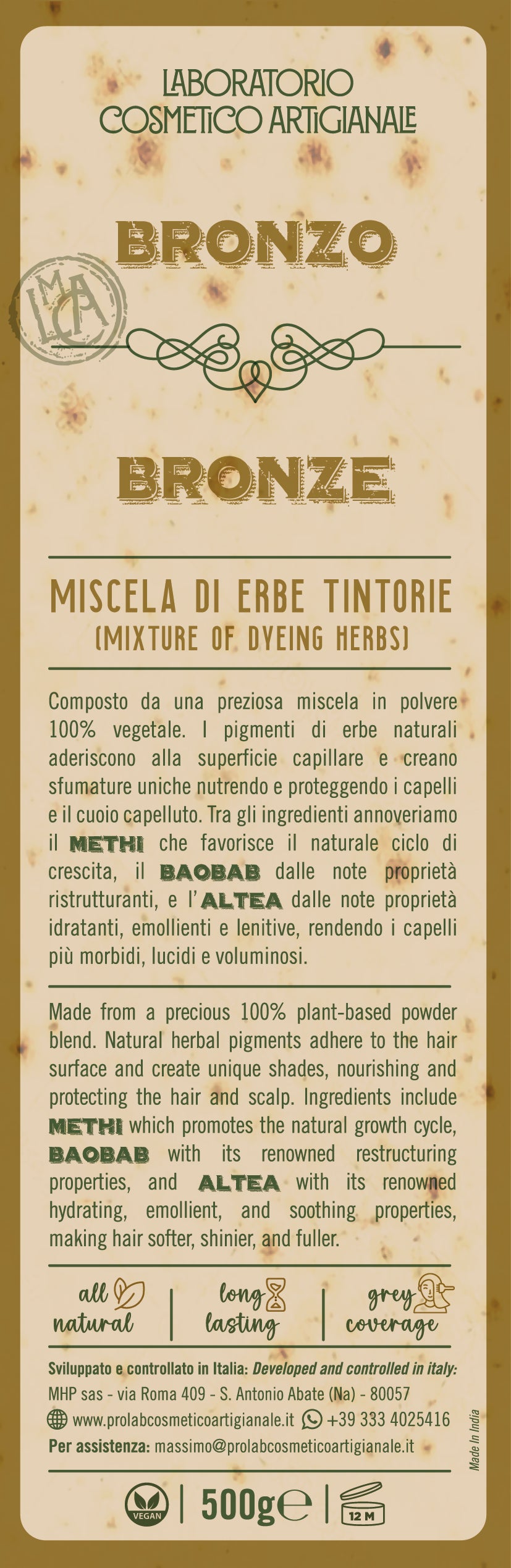 Miscela di Erbe Tintorie - Bronzo 500 gr