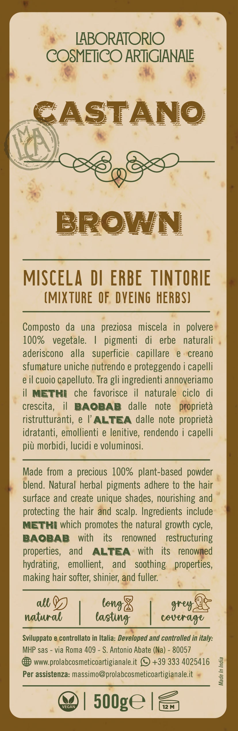 Miscela di Erbe Tintorie - Castano 500 gr