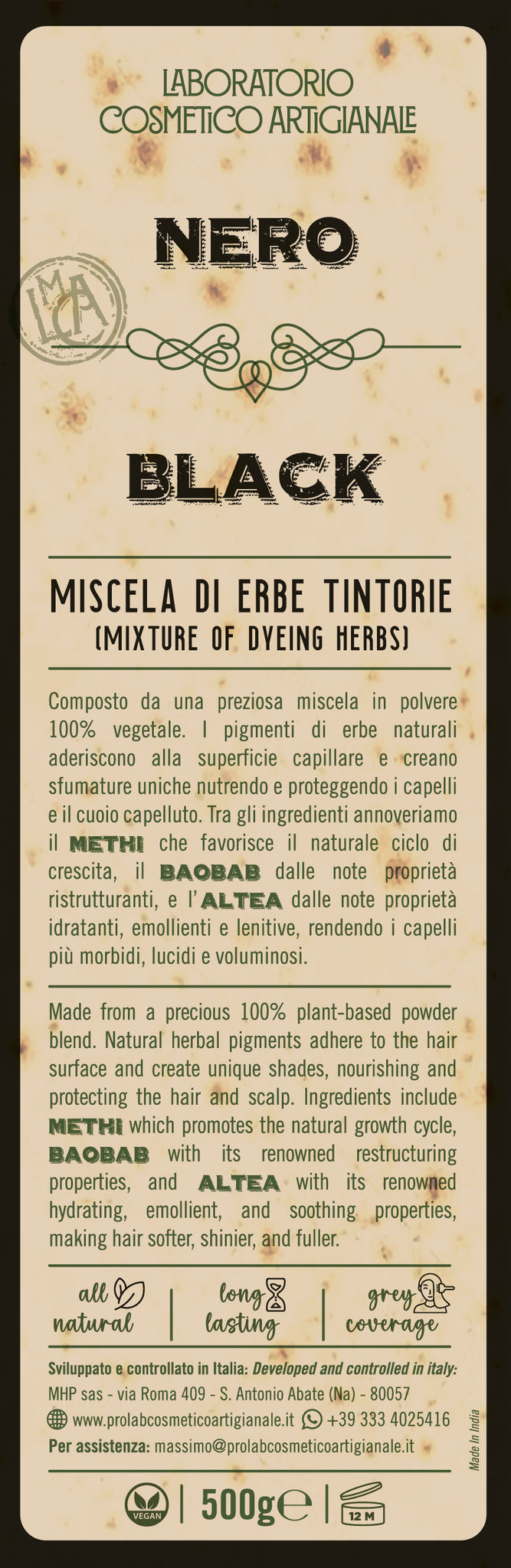 Miscela di Erbe Tintorie - Nero 500 gr