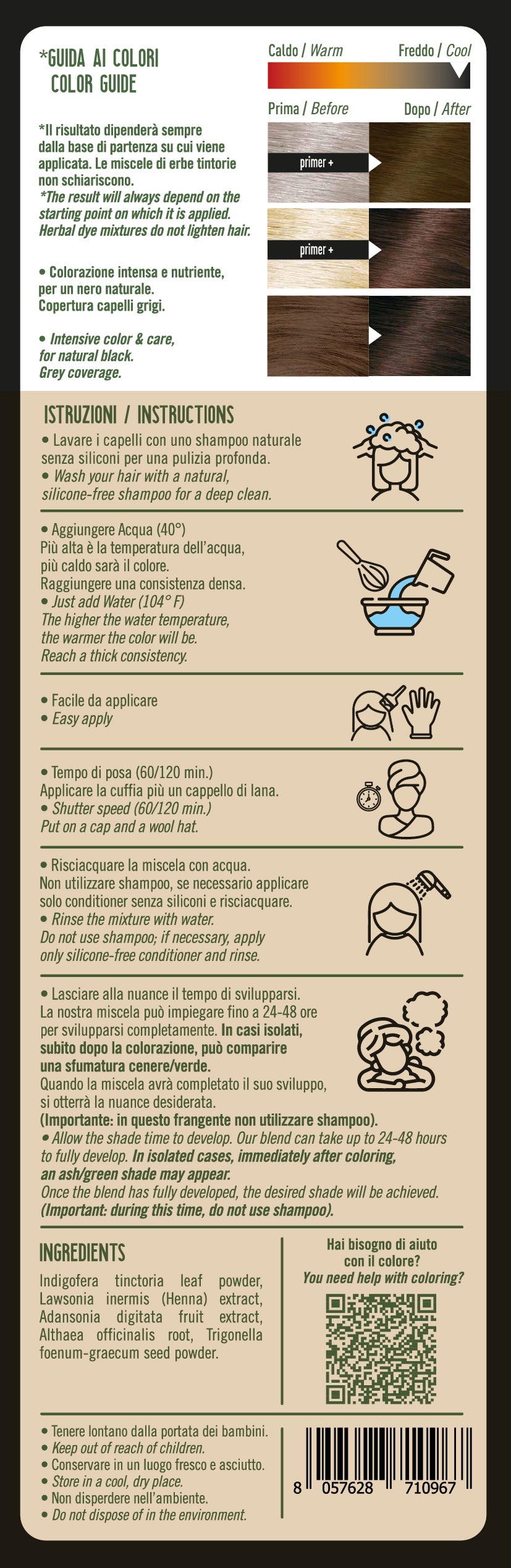 Miscela di Erbe Tintorie - Nero 500 gr