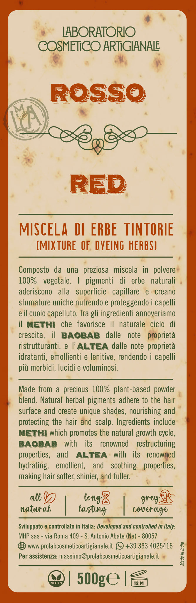Miscela di Erbe Tintorie - Rosso 500 gr