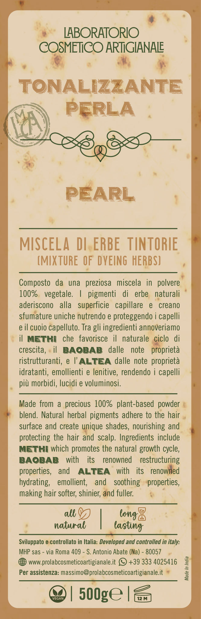 Miscela di Erbe Tintorie - Biondo Chiarissimo Tonalizzante Perla 500 gr