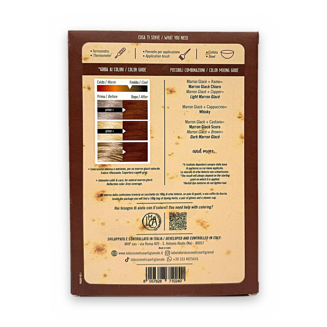 Miscela di Erbe Tintorie - Marron Glacè